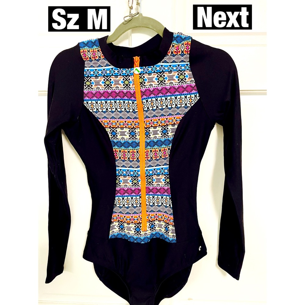 Next, Zip Up Bodysuit or Swimsuit Sz M. New!